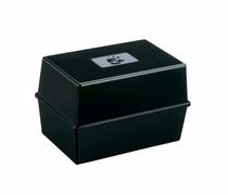 5 Star Office Card Index Box Capacity 250 Cards 6x4in 152x102mm Black