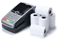 57mm X 40mm Credit Card  WIRED Terminal Rolls with Cores