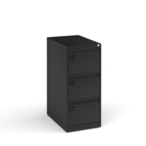 Bisley 3-Drawer Contract Steel Filing Cabinet - Black